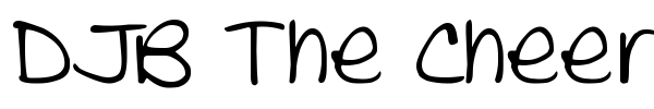 DJB The Cheerleader font preview